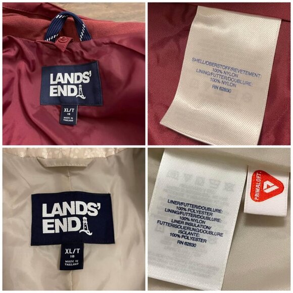 Lands’ End Squall 3 in 1 Waterproof Winter Long Coat Rich Burgundy Women’s size - Picture 9 of 10